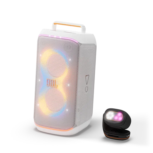 JBL PARTYBOX CLUB 120 BRANCA + PARTYLIGHT BEAM